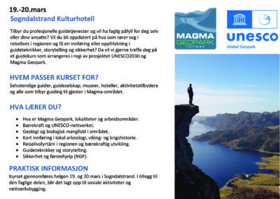 Guidekurs på eventyrlige Sogndalstrand Kulturhotell 19.-20. mars